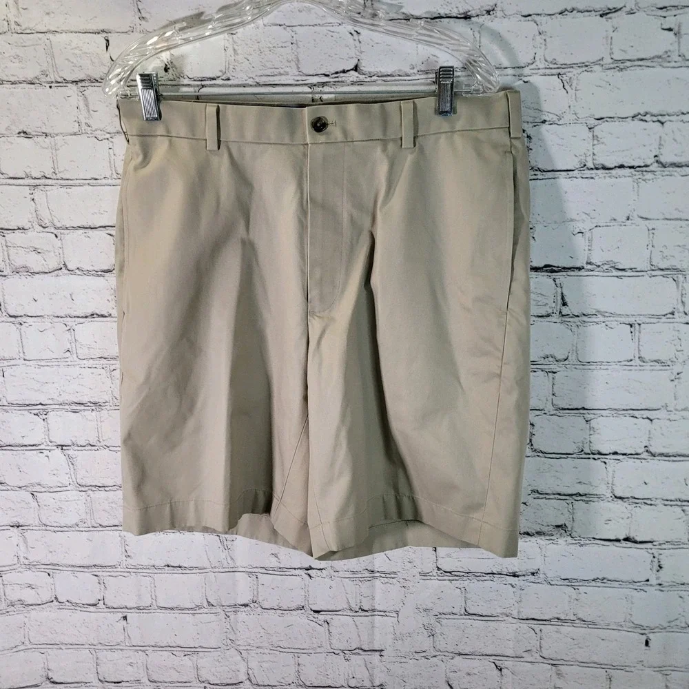Brooks Brothers Advantage Chino Shorts Mens 34 X 8.5‎ Khaki Tan Golf Classic